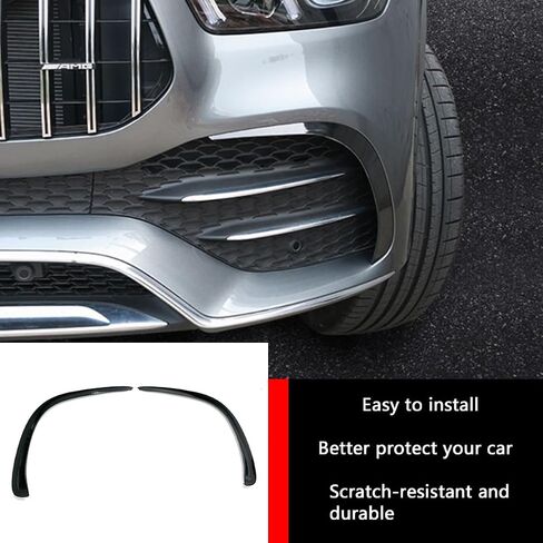 Car Accessories Fit For Mercedes-Benz GLE 350 450 W167 2020 2021 2022 Front Side Fender Vent Air Outlet Fog light Bezel Cover Trims (Glossy Black) 2PCS ABS in Saudi Arabia