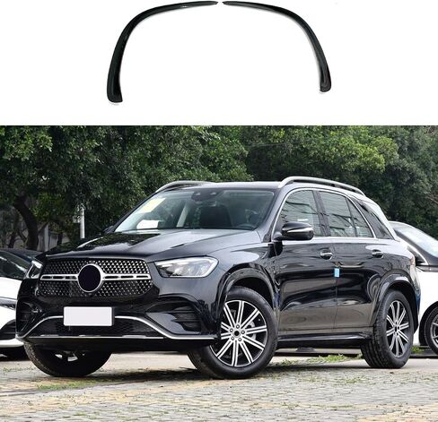 Car Accessories Fit For Mercedes-Benz GLE 350 450 W167 2020 2021 2022 Front Side Fender Vent Air Outlet Fog light Bezel Cover Trims (Glossy Black) 2PCS ABS in Saudi Arabia