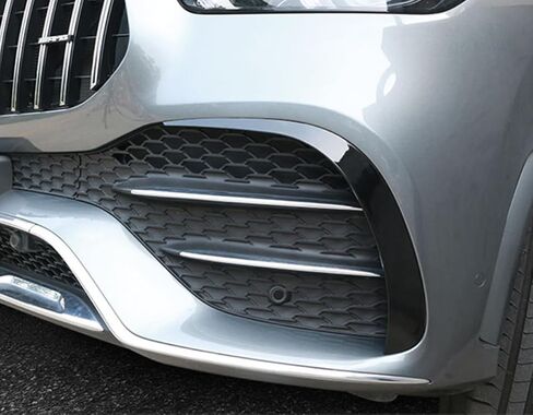 Car Accessories Fit For Mercedes-Benz GLE 350 450 W167 2020 2021 2022 Front Side Fender Vent Air Outlet Fog light Bezel Cover Trims (Glossy Black) 2PCS ABS in Saudi Arabia