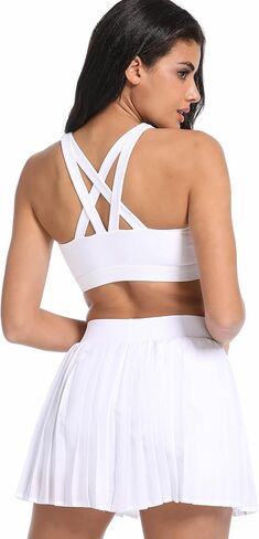 Front Zipper Sports Bras for Women High Impact Workout Bra Tops Padded Criss-Cross Back Yoga Training Running Bras in Saudi Arabia