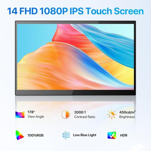 MAGEX 15.6" Touchscreen Monitor, HDMI+VGA+DVI FHD 1920x1080p Rp Pi CCTV Touch Screen Monitor 10-Point Touch Display with Remote Control Speakers VESA for Pi PS4/5 Laptop PC Xbox CCTV in Saudi Arabia