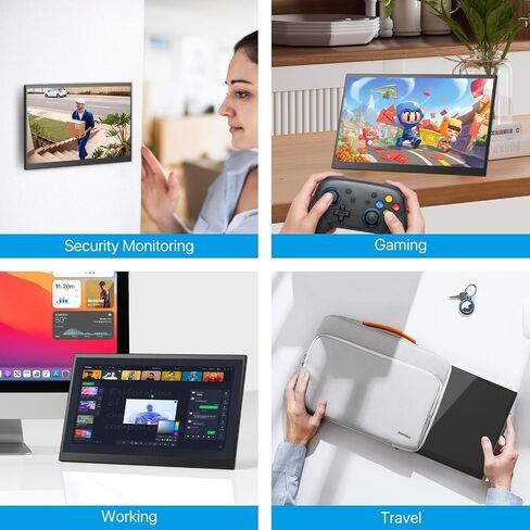 MAGEX 15.6" Touchscreen Monitor, HDMI+VGA+DVI FHD 1920x1080p Rp Pi CCTV Touch Screen Monitor 10-Point Touch Display with Remote Control Speakers VESA for Pi PS4/5 Laptop PC Xbox CCTV in Saudi Arabia