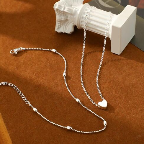 أساور الكاحل فيروفي للنساء مقاوم للماء ، طائرة القلب المطلية بالذهب 14 ألف in Kuwait