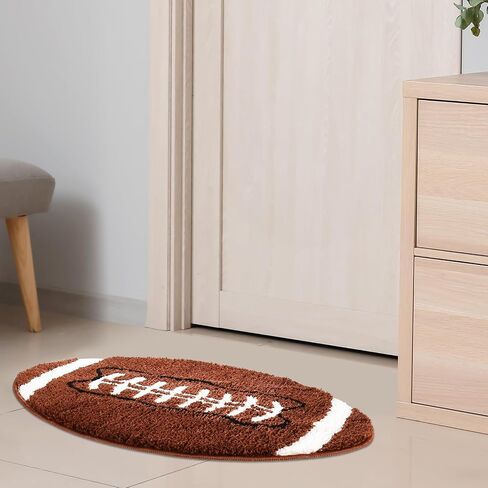 Cool Football Rug for Men Room Decor Non Slip Kid Rug for Aesthetic Living Room & Area Rugs Fun Decor 32"x20" Microfiber Fluffy for y2k Sport Room Decor in Saudi Arabia