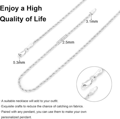 Nometo Solid 925 Sterling Silver Box Chain chain chain class clasp clasp chain for Men Silver Necklace chain for Women 16/18/20/22/24/26/30 Inches in Kuwait