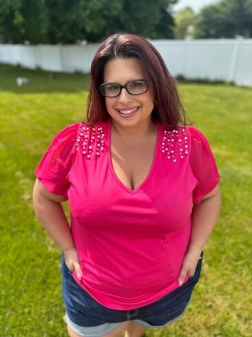 Tiyomi Plus Size Henley Tops قمصان قصيرة الأكمام للنساء Summer Tunics XL-5XL in Kuwait