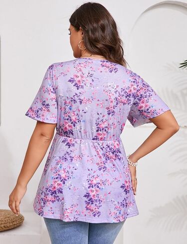 Shopwonder Women Plus Size Sweetheart Neck Tunic Tucles Shorts Peplum babydoll disual plouse tirts t in Kuwait