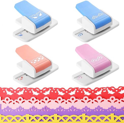 Anjetan 2pcs Border Punches, Border Edge Craft Floral Pattern Punches, Flower Design Embossing Punch Tools, Scroll Punch for Scrapbooks, Wedding Cards, Greeting Cards, Decoration and DIY Arts in Kuwait