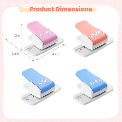 Anjetan 2pcs Border Punches, Border Edge Craft Floral Pattern Punches, Flower Design Embossing Punch Tools, Scroll Punch for Scrapbooks, Wedding Cards, Greeting Cards, Decoration and DIY Arts in Kuwait