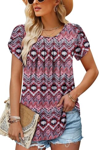 فقط قمصان ذات الأكمام القصيرة ذات الأزهار القصيرة للسيدات in Kuwait