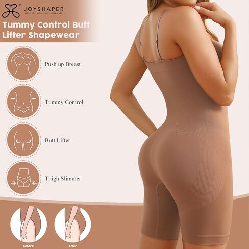 JOYSHAPER Tummy Control Shapewear Bodysuit for Women Seamless Full Body Shaper Mid Thigh Compression Shapewear in Saudi Arabia