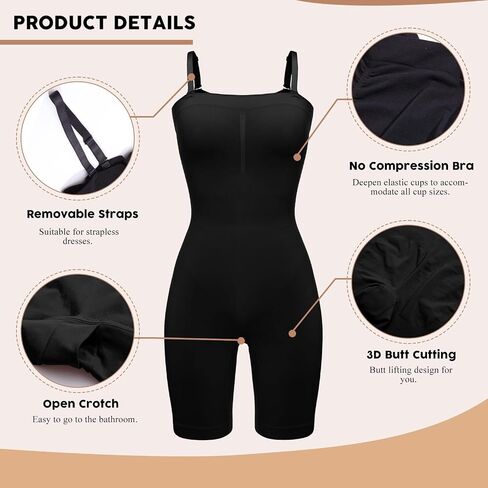 JOYSHAPER Tummy Control Shapewear Bodysuit for Women Seamless Full Body Shaper Mid Thigh Compression Shapewear in Saudi Arabia