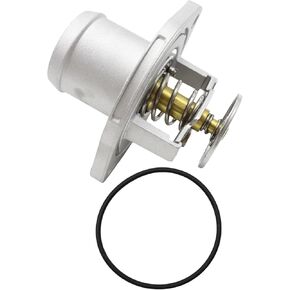 Engine Thermostat Assembly RT-1169 Compatible with Ford 6.0 Powerstroke 2003-2007 F250 F350 Super Duty 2003-2005 Excursion 2004-2010 E350 Replaces 3C3Z-8575-AA RT1169