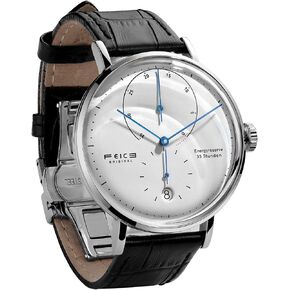 Feice Bauhaus Watch Men's Automatic Watch Watches Mechanical Watches Adalog Leather Strap Watchal Dress Datch for Men مع Momed Mirror - FM202