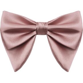 Oversized Bow Ties for Men, Mens Bow Tie Adjustable Pre-tied Bowtie Solid Color Bowties for Wedding Banquet Prom Daily