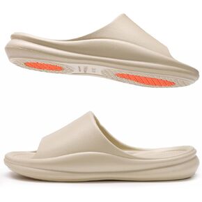 Non-Slip Shower Slippers for Men Women Cloud Slides Sandals Thick Sole House Beach Sliders Comfort Lightweight Pillow Shoes Easy to Clean Quick-Drying Pink Purple Brown Beige Khaki Grassgreen Lakegreen Black