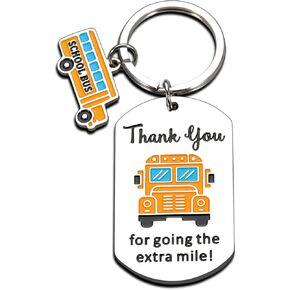 Delujouberst School Bus Driver Appreciation Gifts, Best Bus Driver Gifts for Women Men, School Bus Driver Keychain, Graduation Gifts for Him Bus Driver, Birthday Retirement Gifts for Women Men Driver