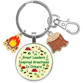 Scout Gifts Christmas Gifts for Boy Girl Scout Leader Keychain Thank You Gifts for Scout Troop Leader Scout Master Gifts Inspirational Cub Scout Leader Appreciation Birthday Graduation Jewelry Gift