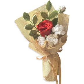 هدايا التخرج باقة زهور عباد الشمس الكروشيه مع بطاقات المعايدة مصنوعة يدويًا الزهور الاصطناعية ديكور المنزل in Kuwait