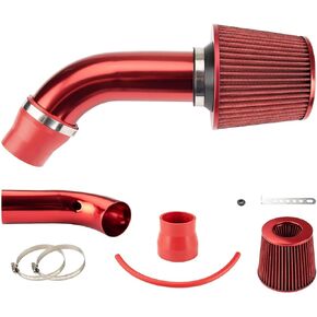 Cold Air Intake Kit, AUTOSITY Universal 3" Cold Air Intake, Upgraded Air Intake System Kit - Red