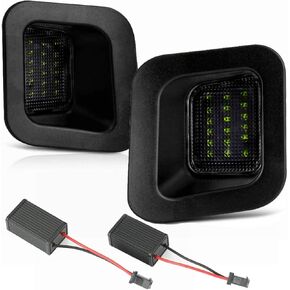 LED LED LECK PLATE LIGHTS مع [Dodge RAM 1500 2500 3500 2002-2018] [RAM 1500 2500 3500 2010-2018 و 2019