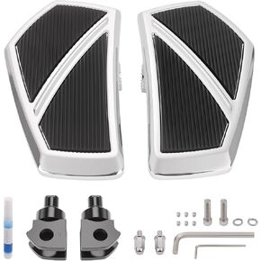 Front Footpegs Rider Floorboards Compatible with Kawasaki Vulcan S 650 Accessories 2015-2025 Anti-Slip Wide Motorcycle Highway Pegs (Chrome) in Kuwait