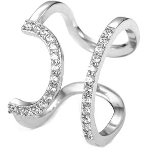 Statement Knuckle Nail Ring Women Crystal Stacking Joint Rings Women