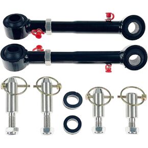 Adjustable Lift 2.5"-6" Front Sway Bar Quick Disconnect System for 2007-2018 Jeep Wrangler JK/JKU, Replaces 2034, Heavy-Duty Off-Road Anti-Roll Stabilizer with Rust Protection & Full Hardware Kit