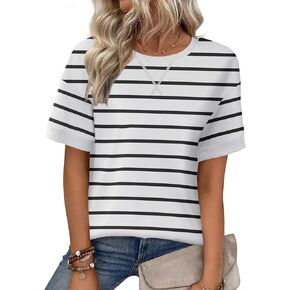 Zeagoo Womens Summer Tops geverize Crewneck Short Served Sterts Discal Souldshirs 2025 Basic Tee Blouse in Kuwait