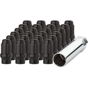 DPAccessories 24 Black 12x1.5 End End ET SPLINE TUNER NUTS لعجلات ما بعد البيع LCE3L6ESBK04024