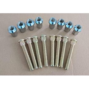 (3/8-24 * 2.68") Front Wheel Studs Bolts 7518654 with Lug Nuts Replacement for 2008 2009-2014 Polaris Ranger RZR 800 UTV; RZR 570 2012-2013