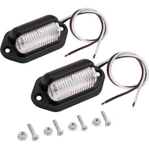 Justech 2PCS 4LED LIGHT LIGHT ، مقاوم للماء 12V 24V LED LED LIGH ASSEMBLY LIDE LIGHT للسيارات والشاحنات والمقطورات والشاحن