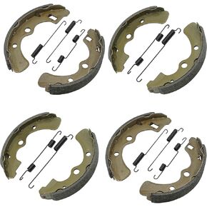 Caltric 2 Front and Rear Brake Shoes Compatible with Kawasaki Mule 4010 KAF620 KAF 620 4X4 2009-2014