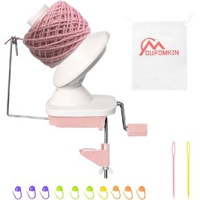 Yarn Ball Winder Pink Yarn Winder Hand Operated Yarn Winder for Crocheting Manual Wool Winder Holder for Swift Yarn, Fiber and String Balls