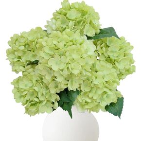 6pcs ترتيبات الزهور الاصطناعية ذات الكوبية الخضراء ، زهرة مزيفة من الحرير السائبة مع السيقان ، باقات الكوبية المزيفة للديكور المنزلي ، الزفاف ، الحفلات ، ومكتبات مركزية.