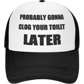 Funny Trucker Hats-Lightweight and Breathable Polyester Mesh Baseball Cap, Adjustable Fit Fishing Black Hat