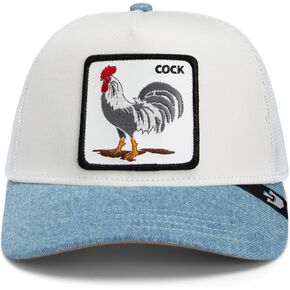Goorin Bros. Core Combo Combo Trucker Hat للرجال والنساء ، White (Rooster Fan Institution Ball Club) ، مقاس واحد