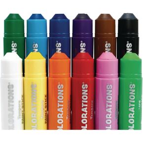 Colorations 24 Tempera Paint Sticks! Fun Paint Sticks That Kids Will Love Using with Any Art Project! Great for Home or School! Tempera Paint Sticks, Paint Sticks, Paint Markers, Kwik Stix in Kuwait