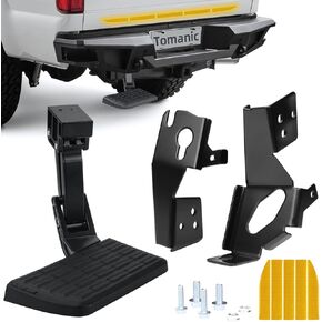 75313-01A Retractable Rear Bedstep Compatible with Ford F250 F350 F450 (2017-2023) (Not Work When F450 Vibration Damper is Installed) Pickup OEM Replacement Truck Tailgate Bumper Corner Foot Step
