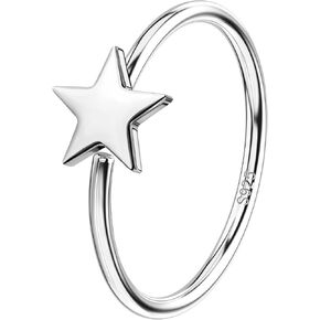 Jewseen 20g Nose Rings Hoops 925 Sterling Silver Nose Piercing Jewelry Star Cartilage Hoop Earrings Helix Rook Daith Tragus Earrings for Women