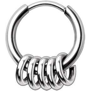 Pierced Owl - 18GA Multi Rings Circular 316L Surgical Stainless Steel Hinged Segment Clicker Ring
