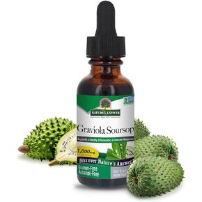 Nature's Answer Graviola Soursop Extract Alcohol Free 1 Ounce Extract
