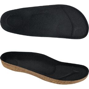 Cork Footbed for Birkenstock Super Birki/Profi-Birki Clog, Replacement Kork Insoles Inserts for Men & Women Sandals with Arch Support