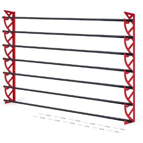 FOSHIO Vinyl Roll Holder with Poles, Metal Rack with 7pcs Extendable 70" Poles with Mounting Hardware Wall Mounted for Pulling More Rollers of Vinyl, Transfer Paper Tape, Wallpaper, Window Film
