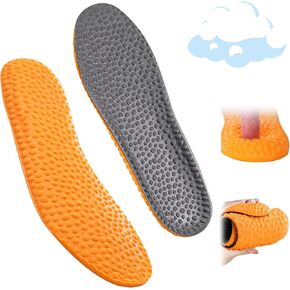 Soft Cushioning Insoles for Women Men, Comfort Memory Foam Insoles for Shock Absorbing and Extra Cushion, Lightweight Breathable Shoe Inserts for Foot Fatigue Relief (Men's 6-6.5 / Women's 7-7.5)