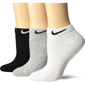 Nike Everyday Cushion Low Training Socks (3 زوج) ، جوارب رياضية منخفضة للرجال والسيدات مع تكنولوجيا رعاية العرق ، متعددة الألوان ، صغيرة
