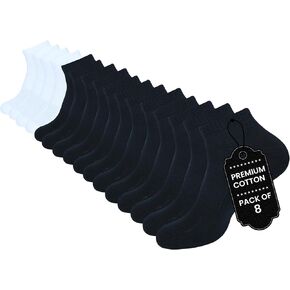 Ankle Socks Men |8 Pack| Sneaker Non Slip Breathable Comfortable Snug Low Cut | Athletic Running Activewear Sock