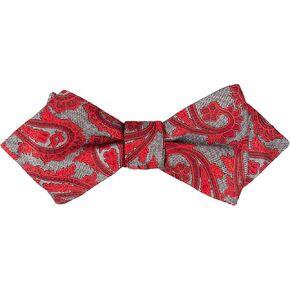 Masonic Revival Gris Paisley Bow Tie (Diamond Self-Tied)
