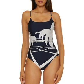 Trina Turk Women's Tennis One Piece Swimsuit, Adjustable, Bathing Suits