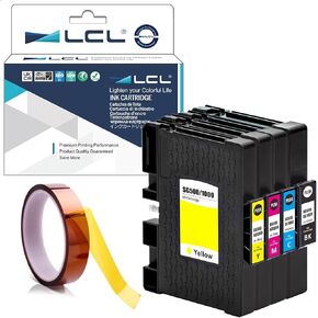 LCL Compatible Sublimation Ink with Upgraded Chip Replacement for Sawgrass Virtuoso SG500 SG1000 PRINTAN Dink High Yield (4-Pack KCMY)